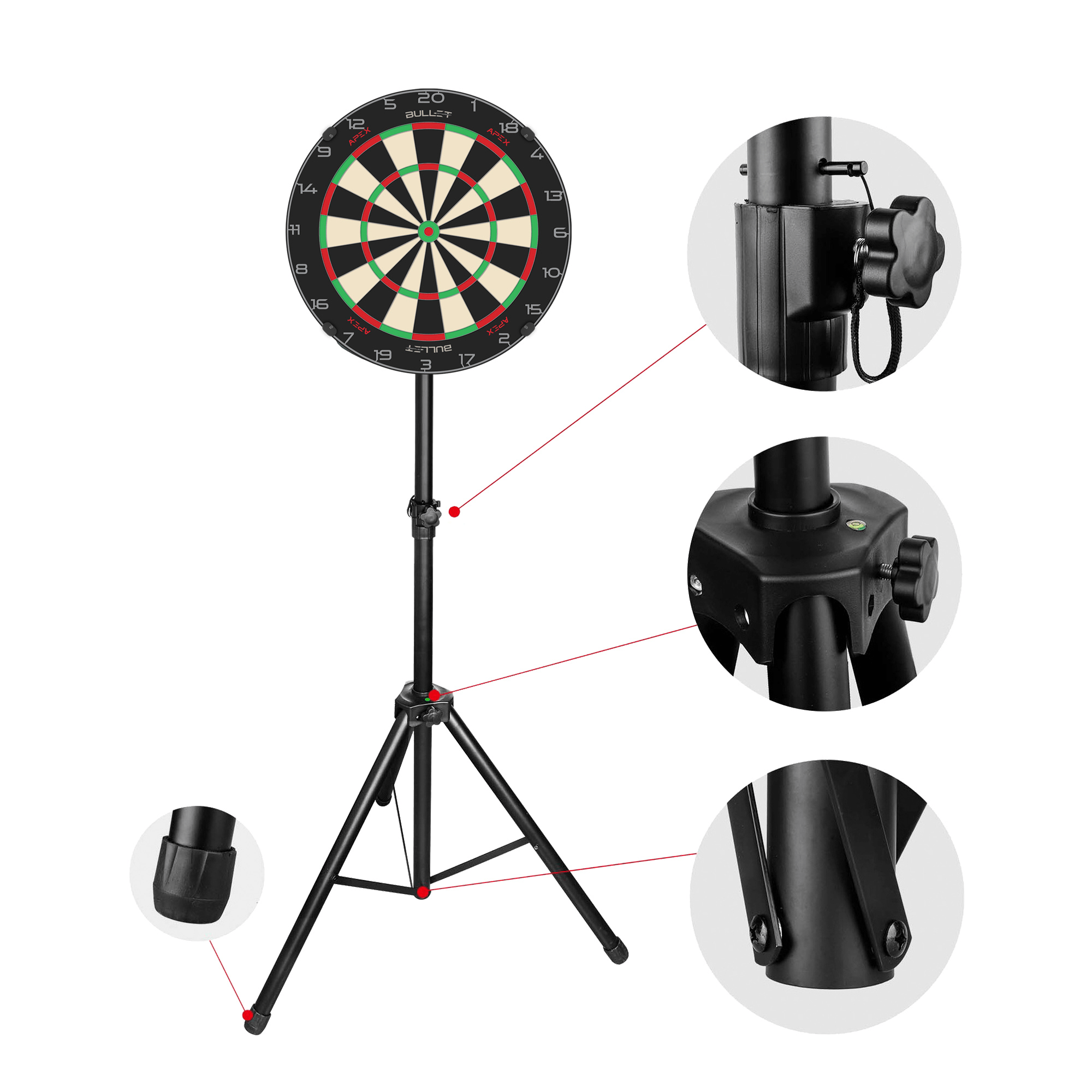 Bullet Dartboard Dartständer Details