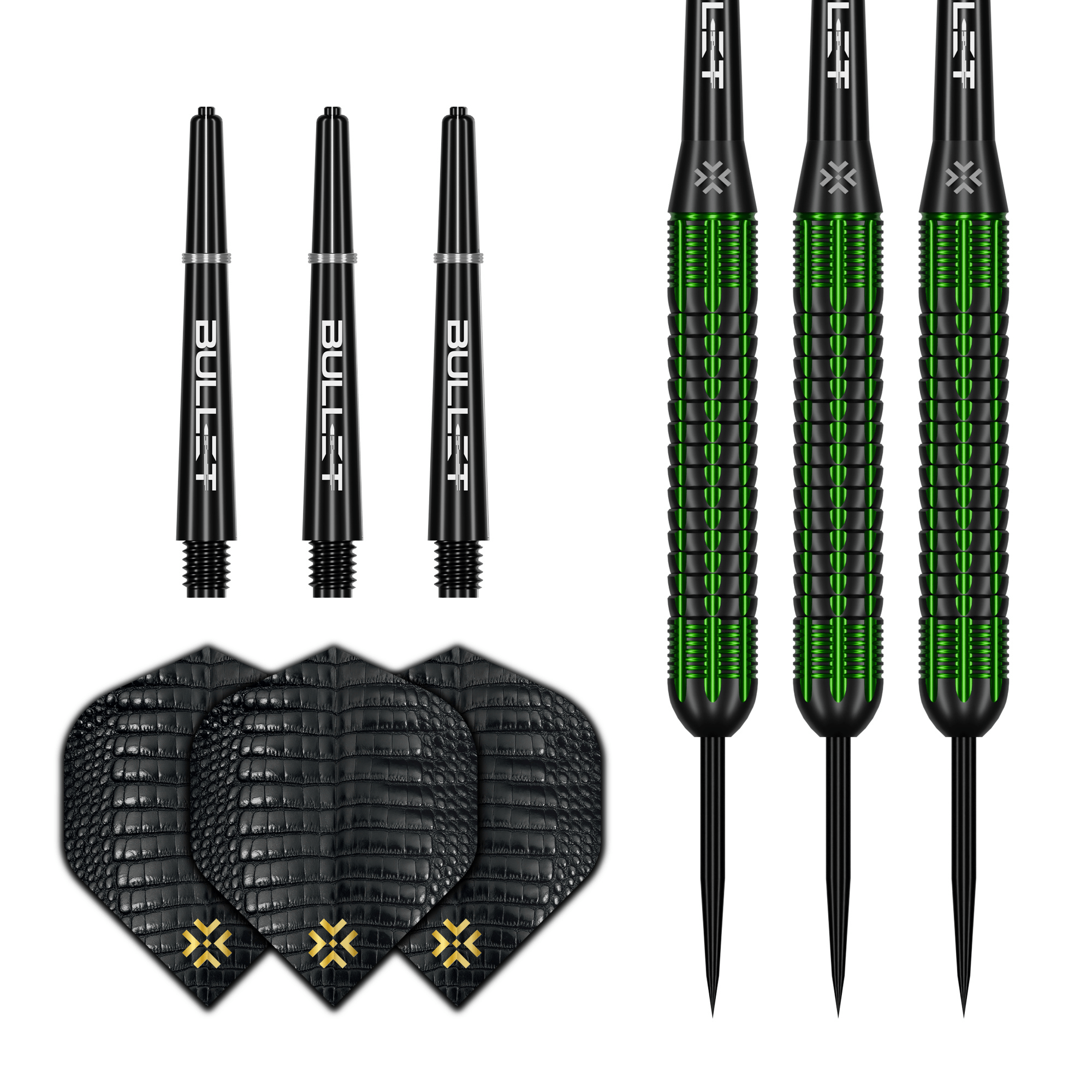 Bullet Gator Brass Steeldarts Packungsinhalt