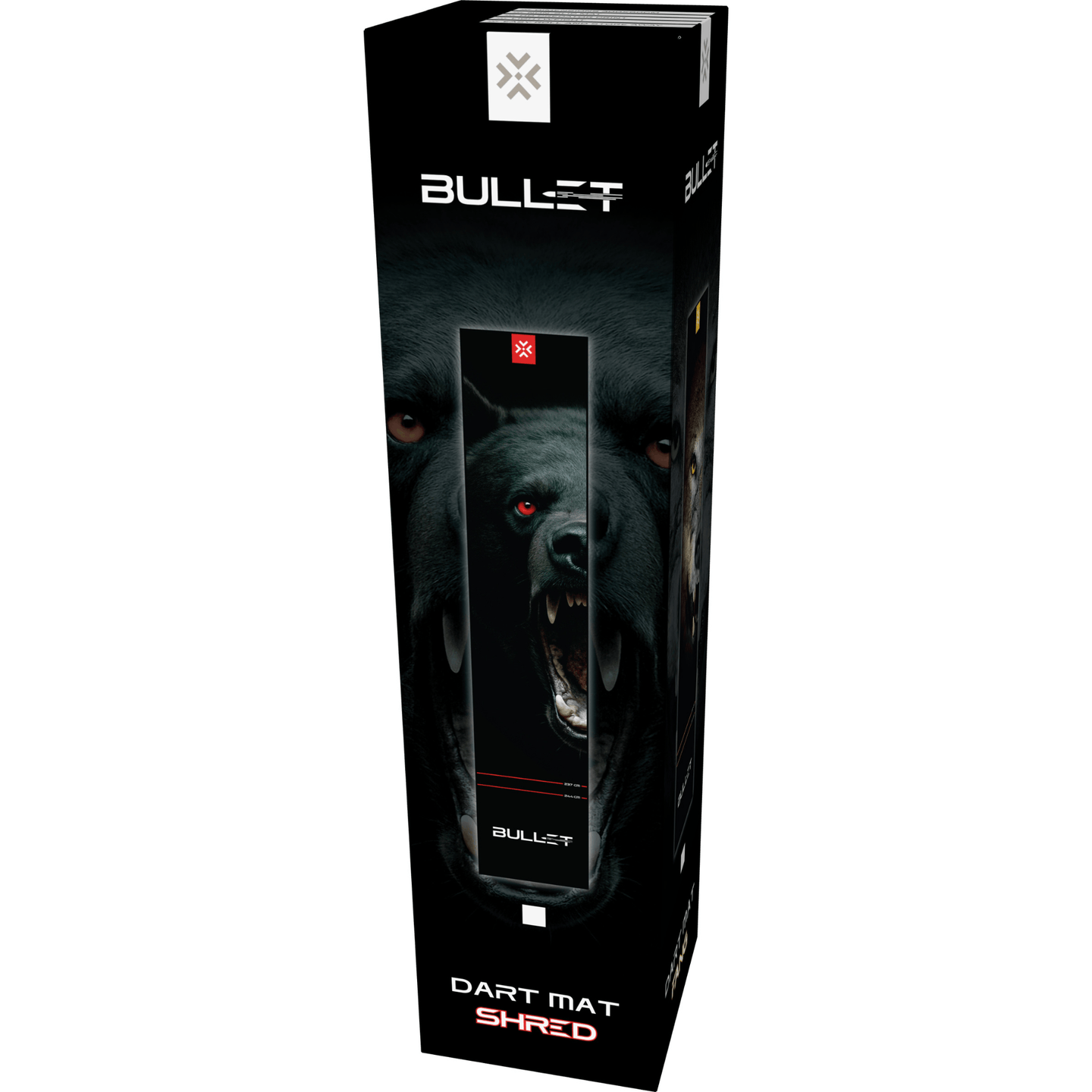 Bullet Shred Dartmatte Verpackung