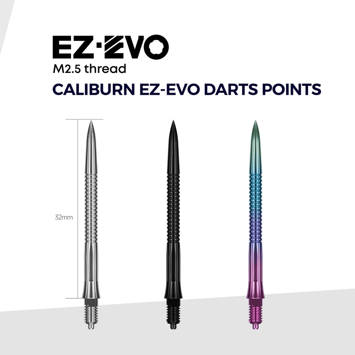 Caliburn EZ-EVO Small Grooved Spitzen - Black Maße