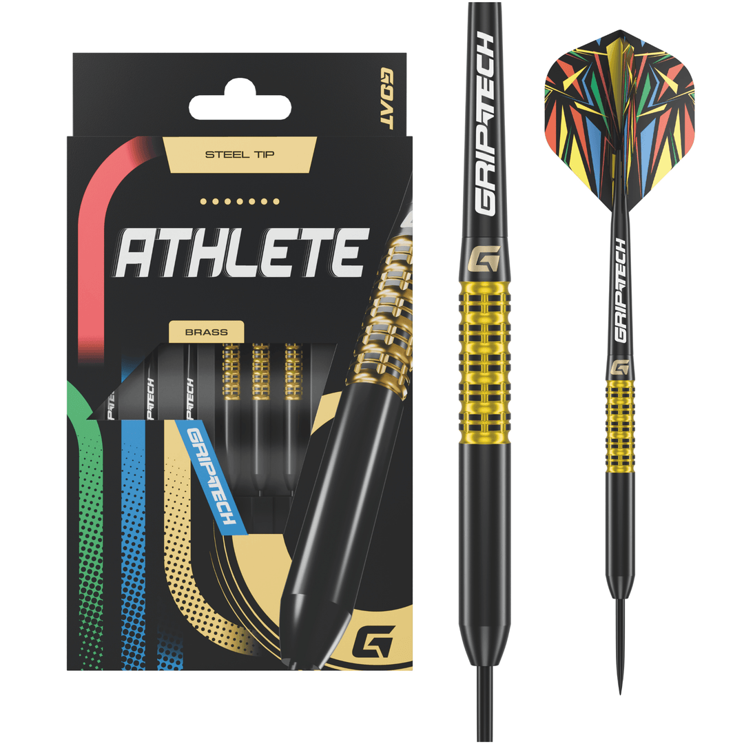 GOAT Athlete Yellow Brass Steeldarts Verpackung