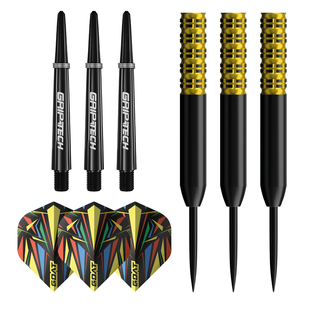 GOAT Athlete Yellow Steeldarts Packungsinhalt