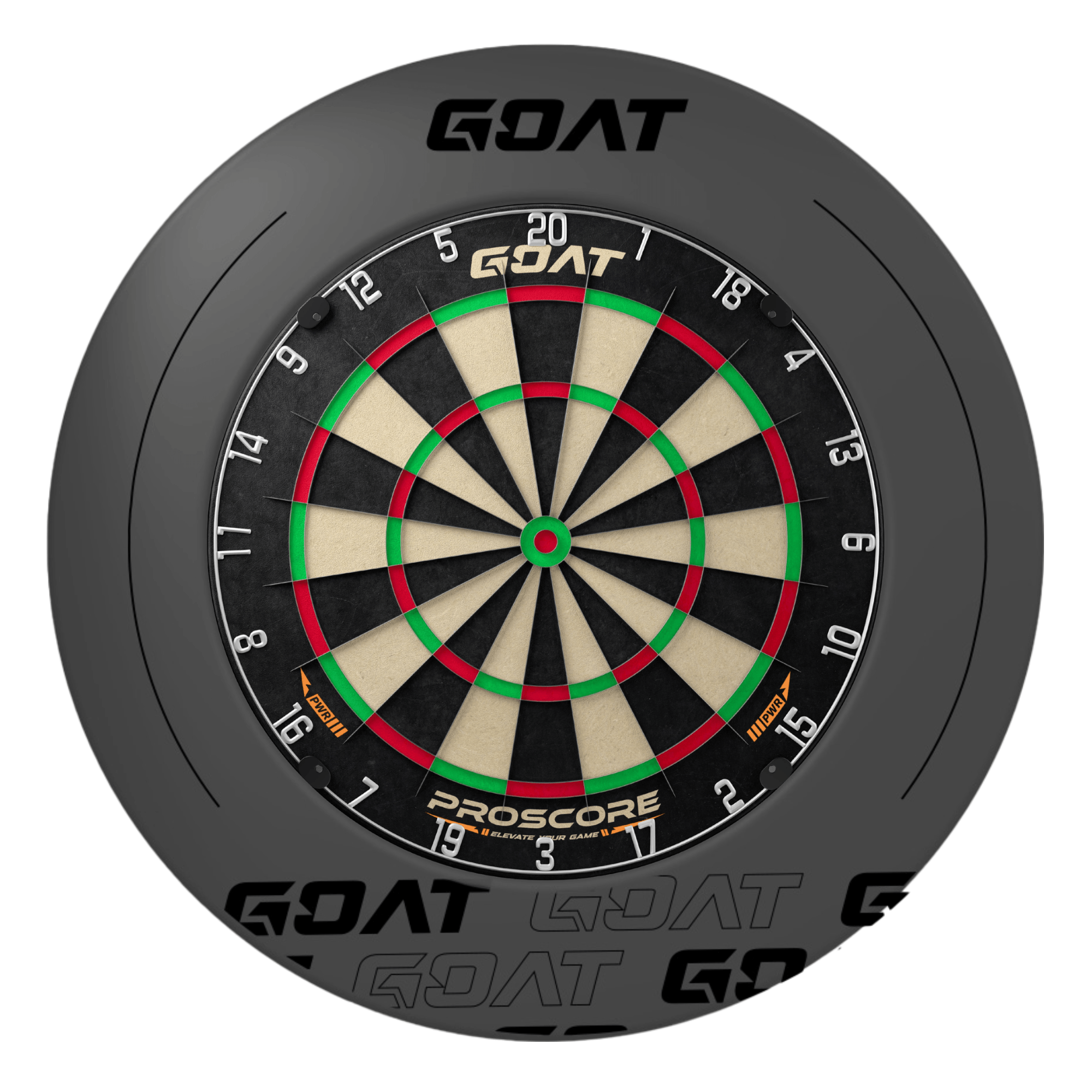 GOAT Defender 5 Anthracite Dartboard Surround und Board