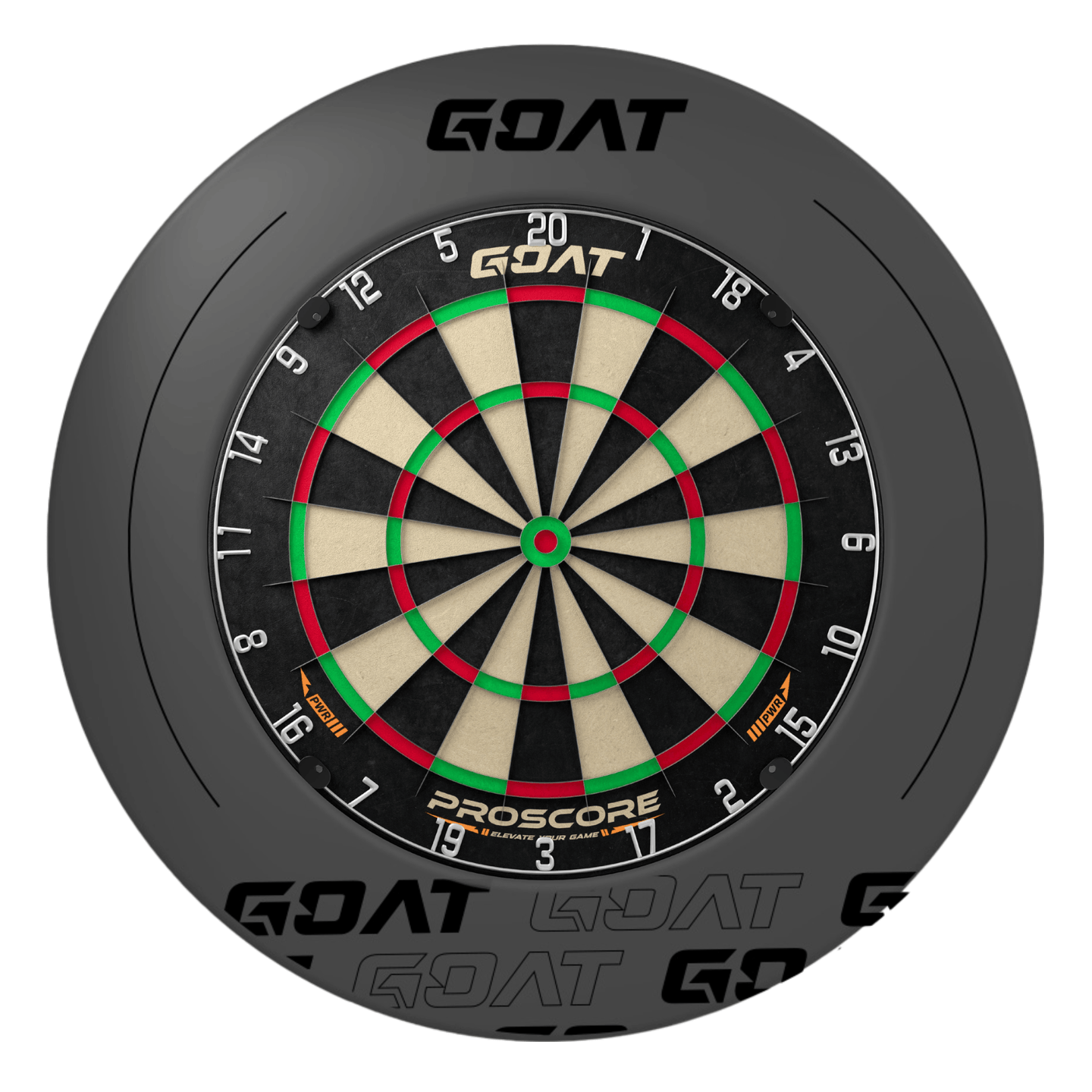 GOAT Defender 5 Anthracite Dartboard Surround und Board