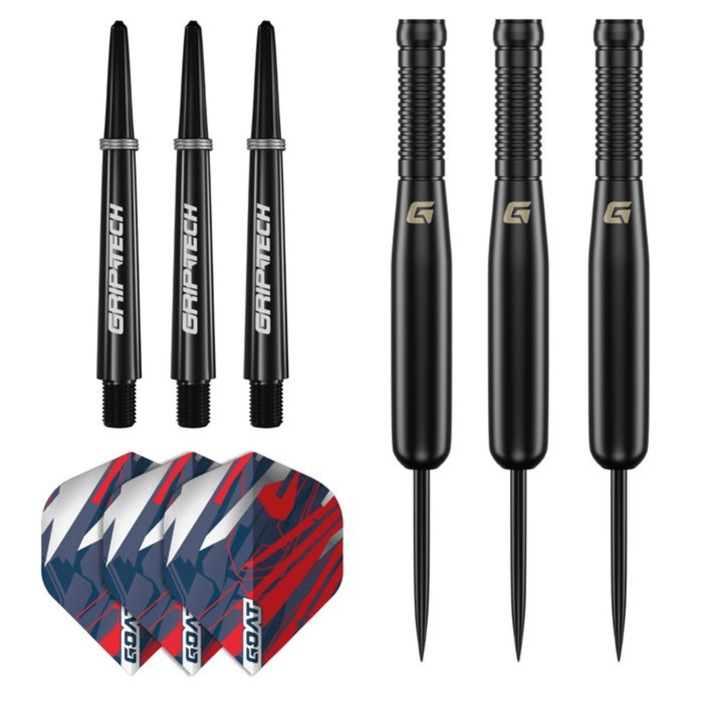 GOAT Homerun Black Brass Steeldarts Packungsinhalt