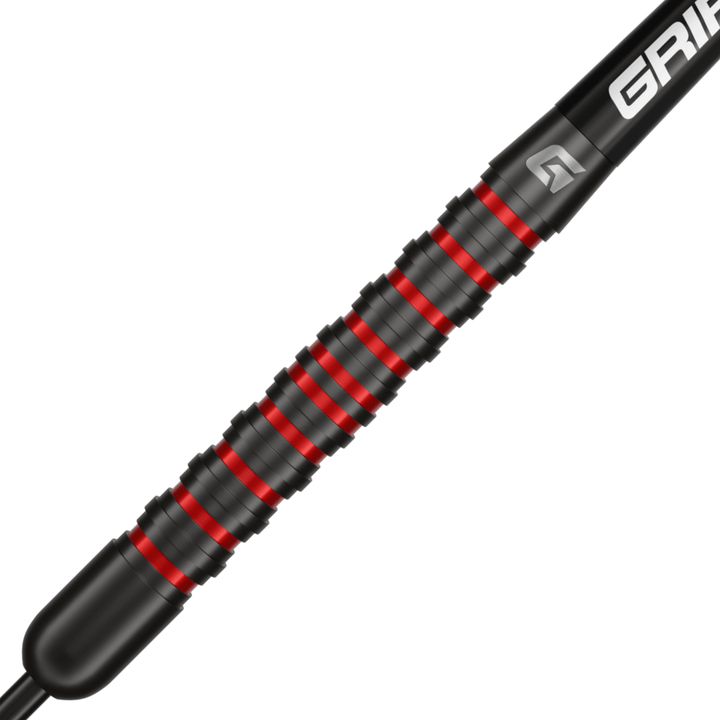 GOAT Podium Black & Red Steeldarts Details Barrel