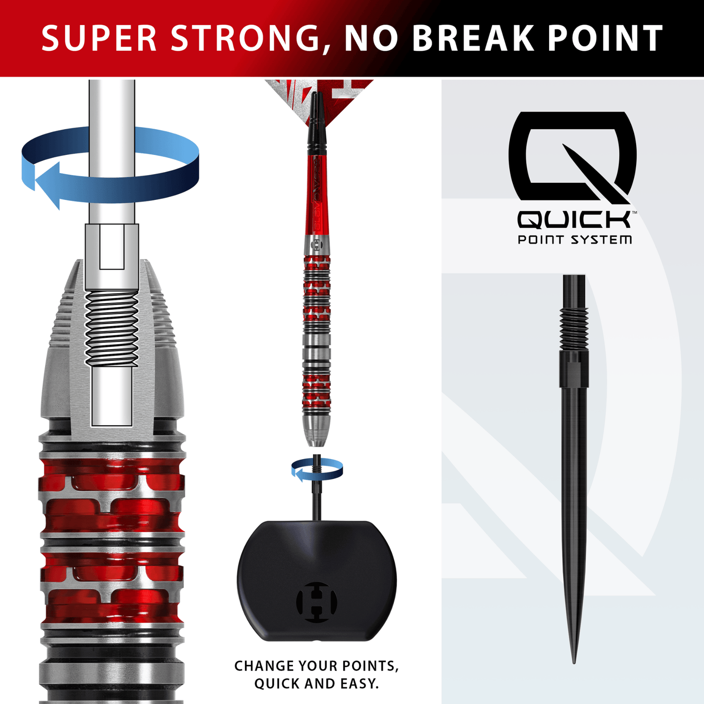 Harrows Damon Heta Series 3 Quick Point Steeldarts Details QP