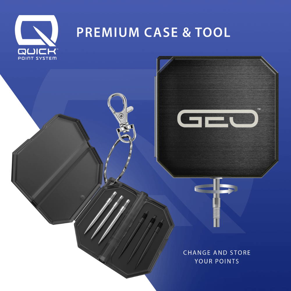 Harrows Geo Bomb QP Steeldarts Case & Tool