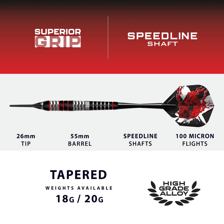 Harrows Heavy Metal Softdarts Abmessungen