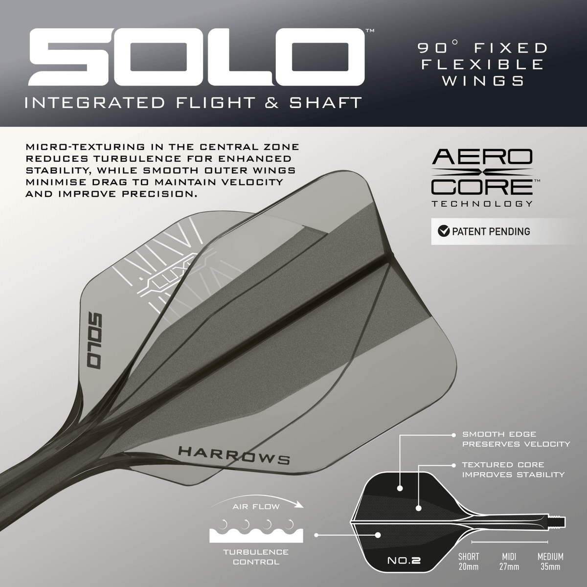 Harrows NX Luxe Tapered Quick Point Steeldarts Details Flight