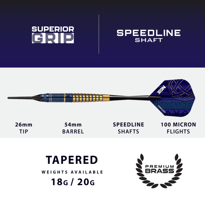 Harrows Nox Softdarts Abmessungen