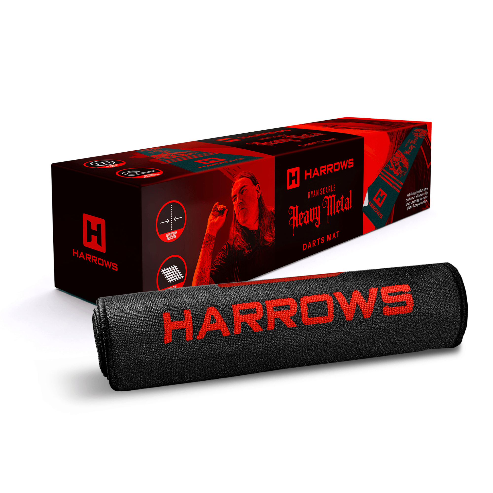 Harrows Ryan Searle Heavy Metal Dartmatte Verpackung