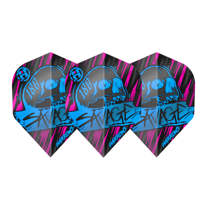 Harrows Savage Aqua Pink Flights Set