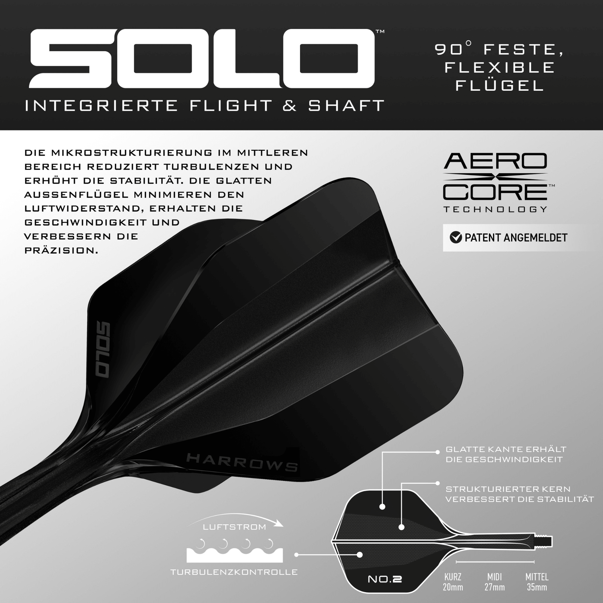 Harrows Solo Integrated Flight System Black - NO2 Details