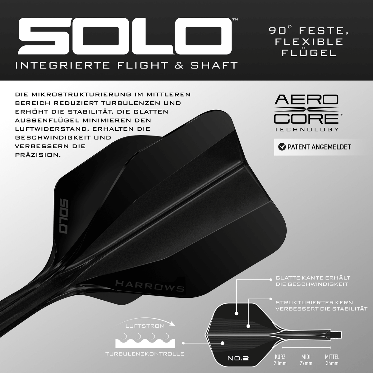 Harrows Solo Integrated Flight System Black - NO2 Details