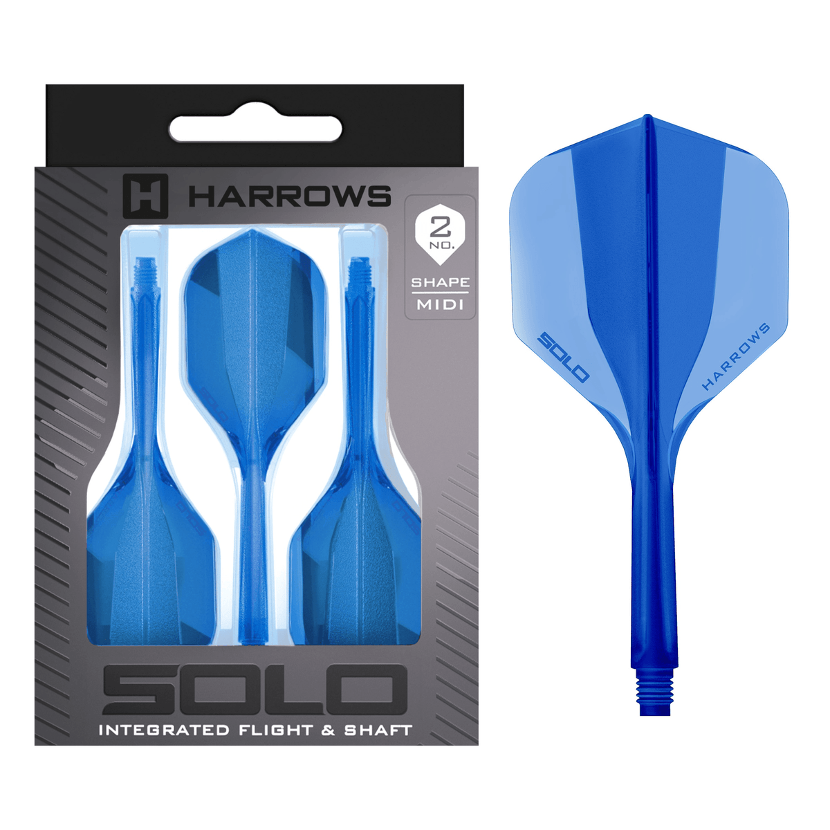 Harrows Solo Integrated Flight System Blue - NO2 Verpackung