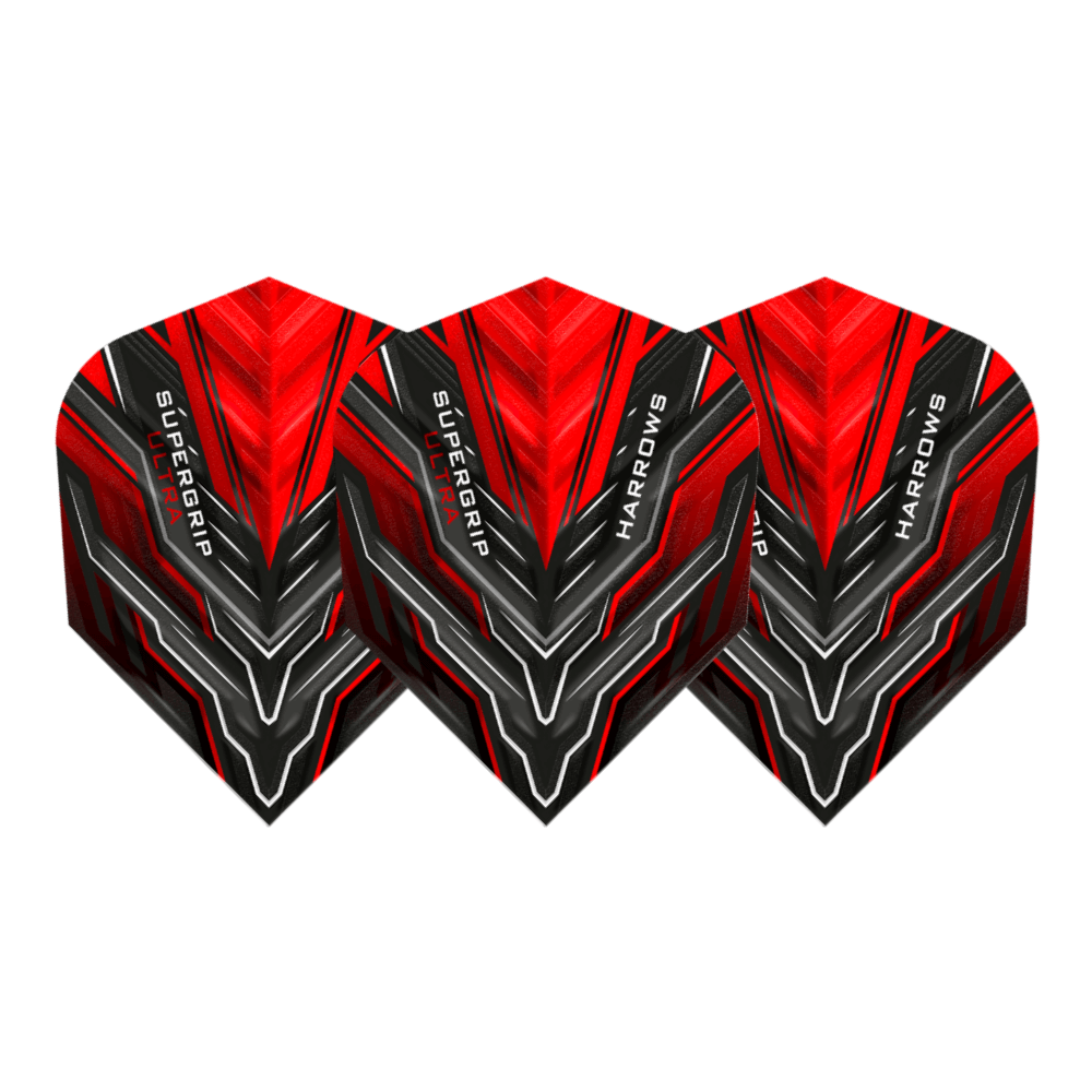 Harrows Supergrip Ultra Flights - Rot Set