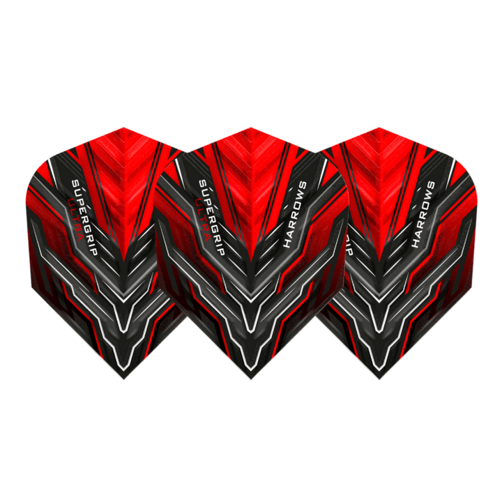 Harrows Supergrip Ultra Flights - Rot Set