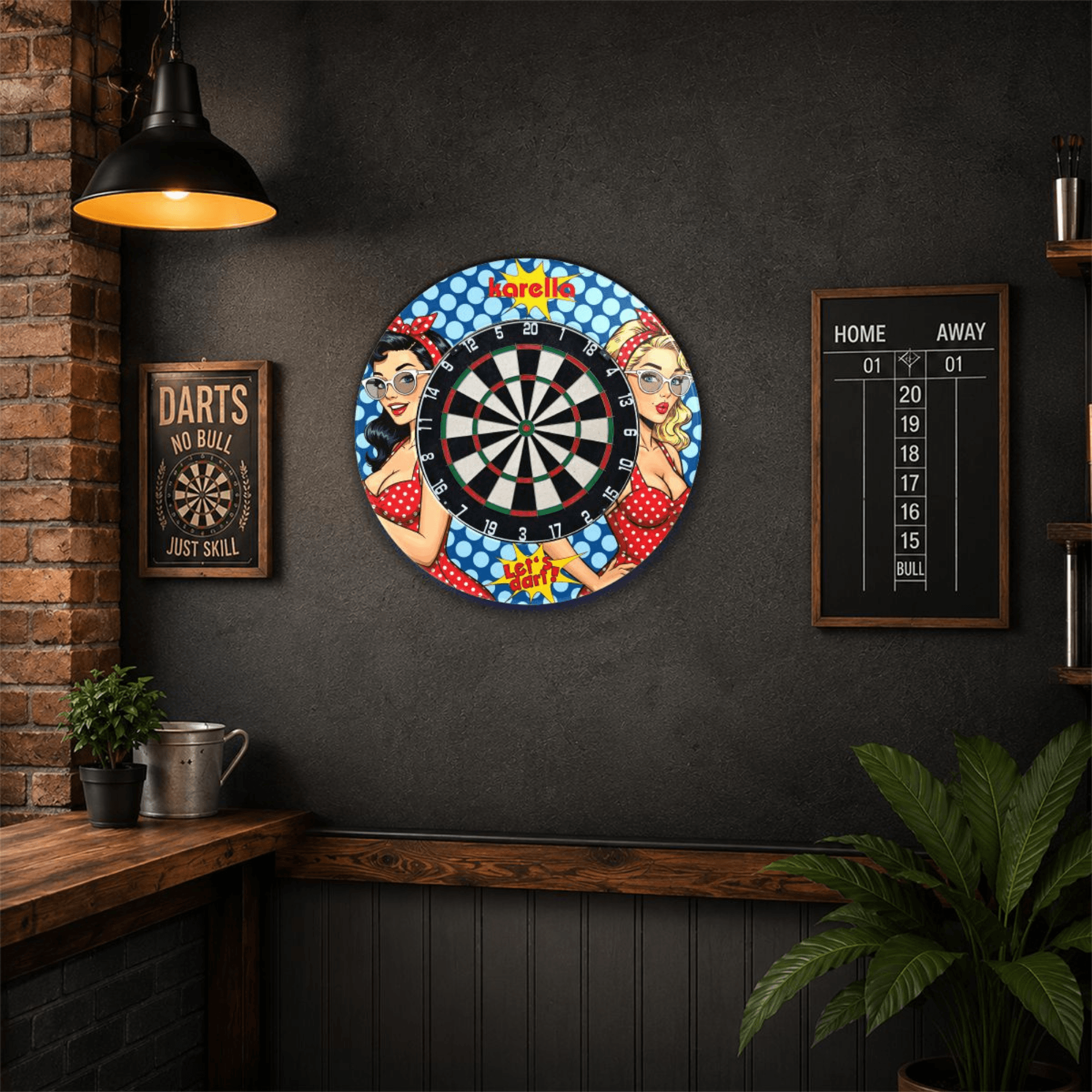 Karella PlayGirl Dartboard Surround Montagebeispiel