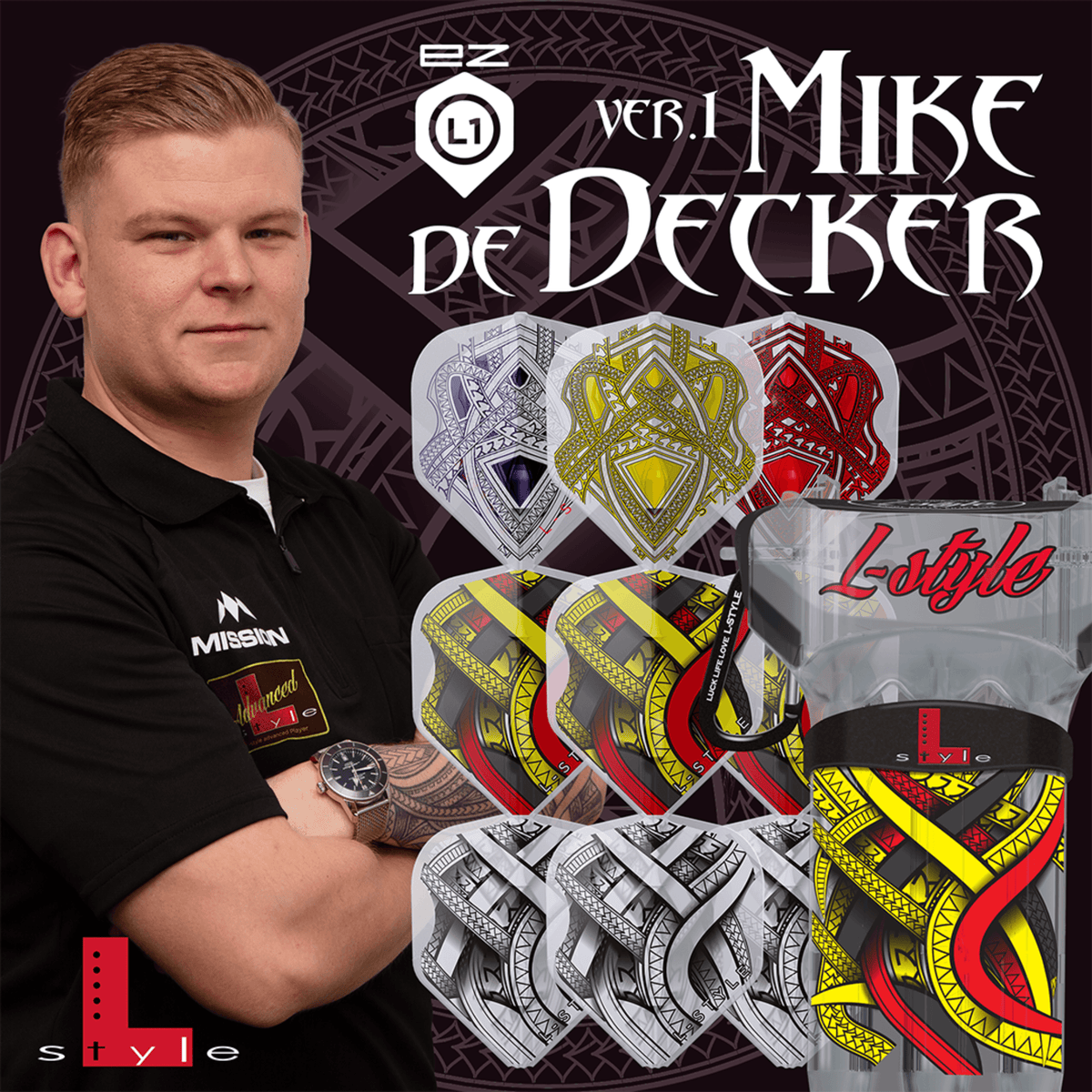 L-Style L1EZ Mike de Decker Type A Clear White Flights Player
