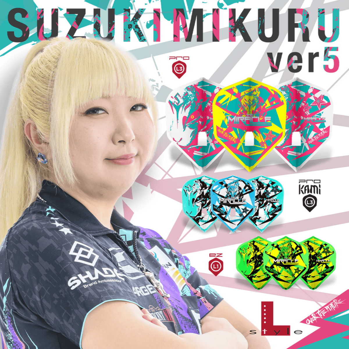L-Style L1EZ Mikuru Suzuki V5 Neon Green Flights Player