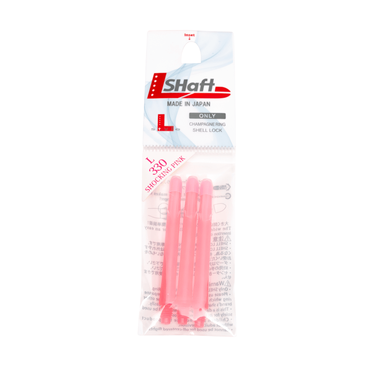 L-Style Locked Straight L-Shafts - Pink Verpackung