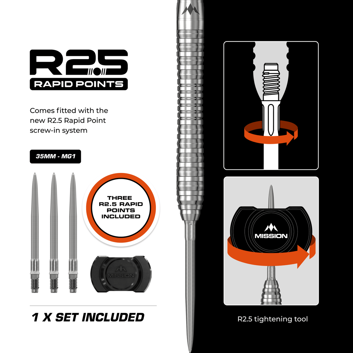 Mission BLUPRNT REFND Rapid Point Steeltips Details Rapid Point