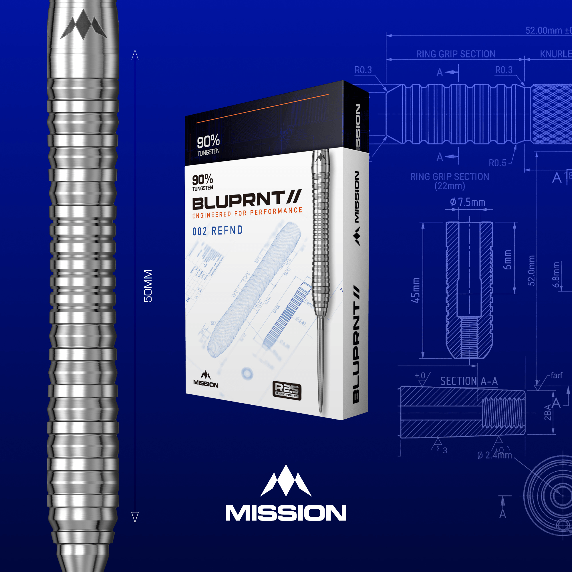 Mission BLUPRNT REFND Rapid Point Steeltips Verpackung
