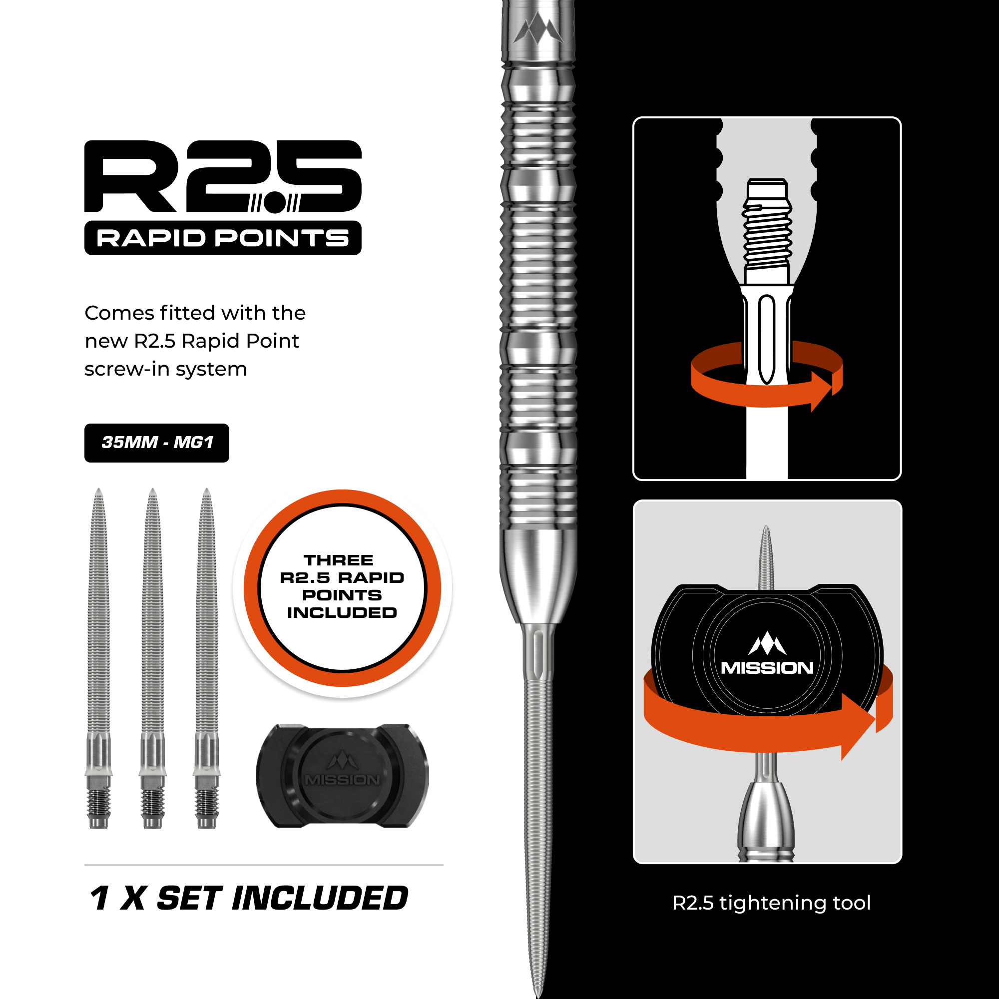 Mission BLUPRNT SHAPD Rapid Point Steeltips Details Rapid Point