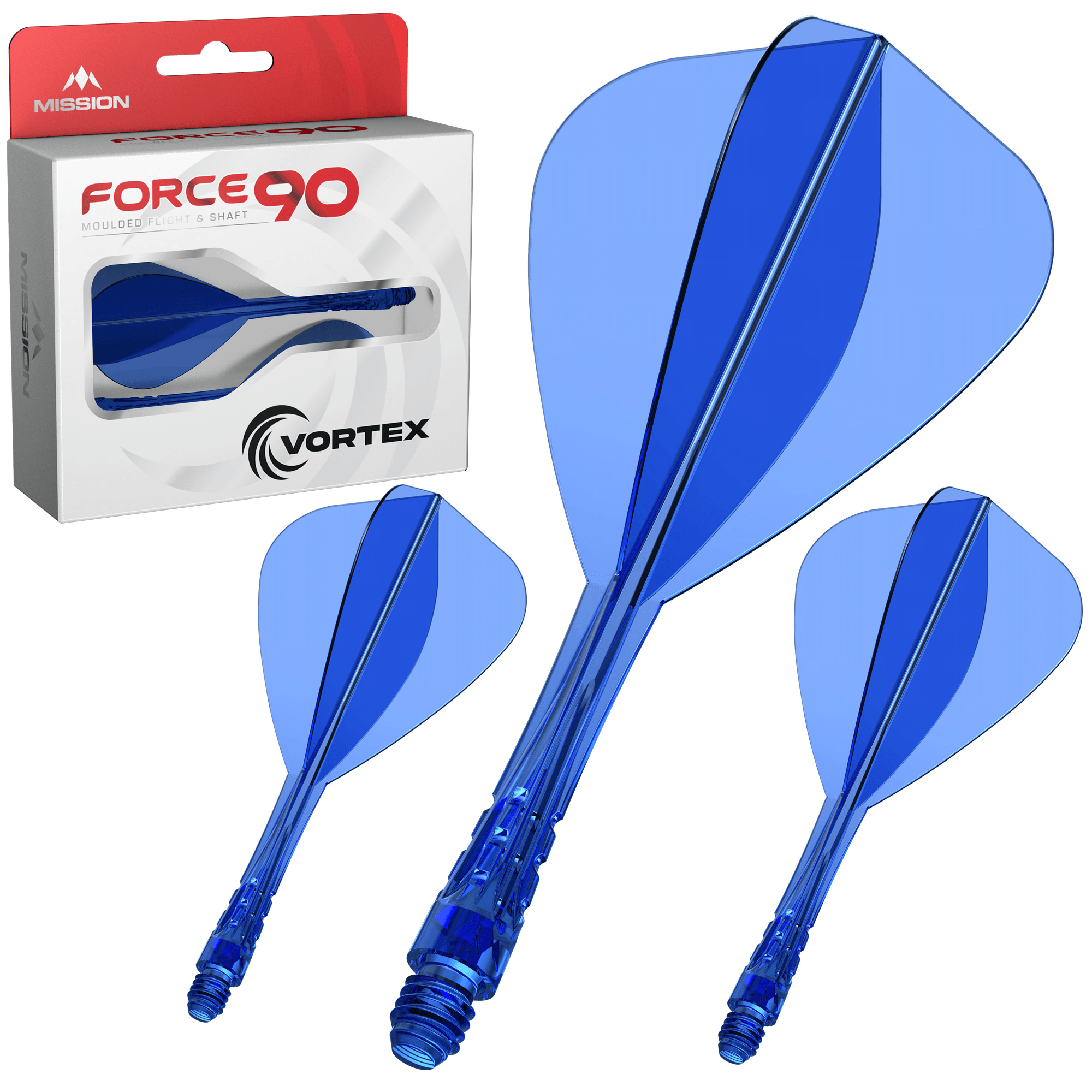 Mission Force 90 Vortex Kite Blue Verpackung