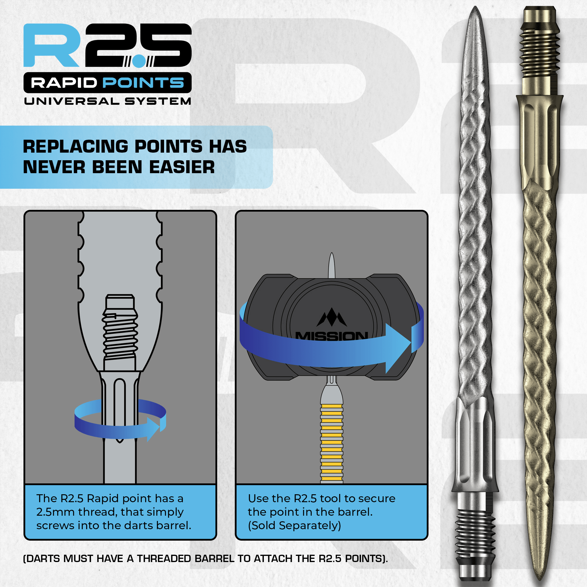 Mission Rapid Point RVX Silver Details Rapid Point