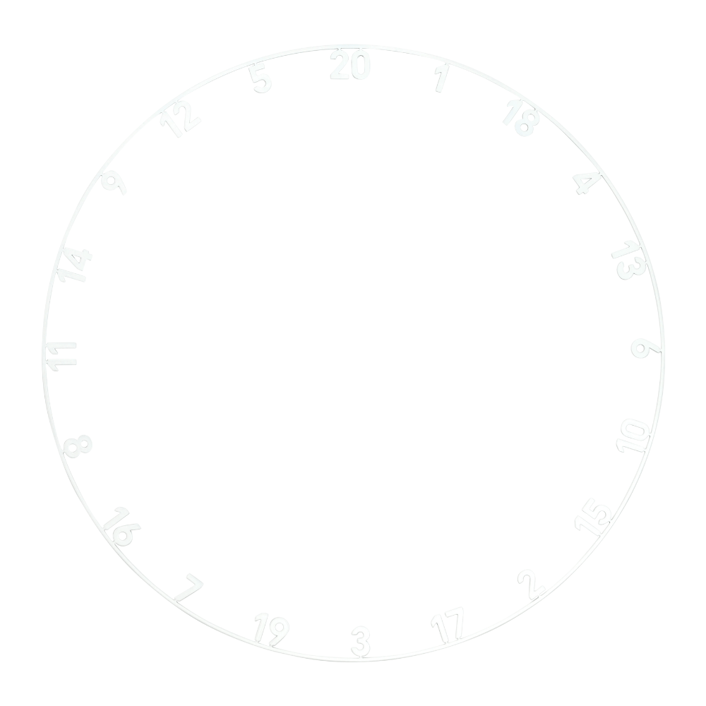 Precise180 Zahlenring Classic White