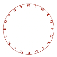 Precise180 Zahlenring Faded Red
