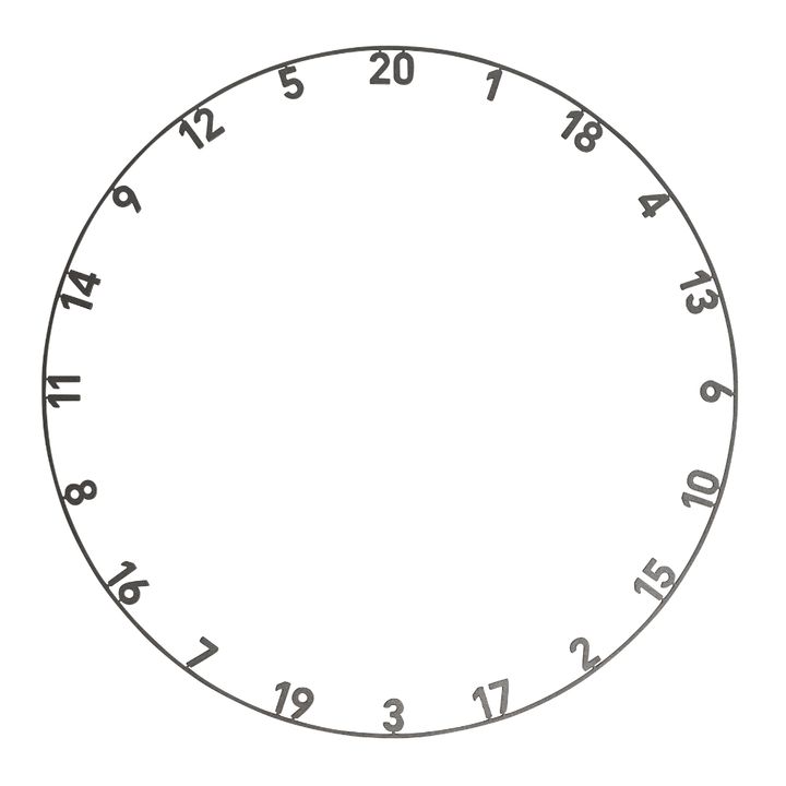 Precise180 Zahlenring Graphit