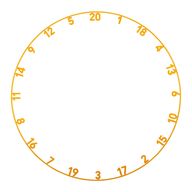 Precise180 Zahlenring Tiger Orange