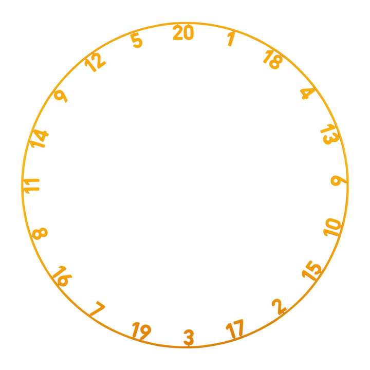Precise180 Zahlenring Tiger Orange