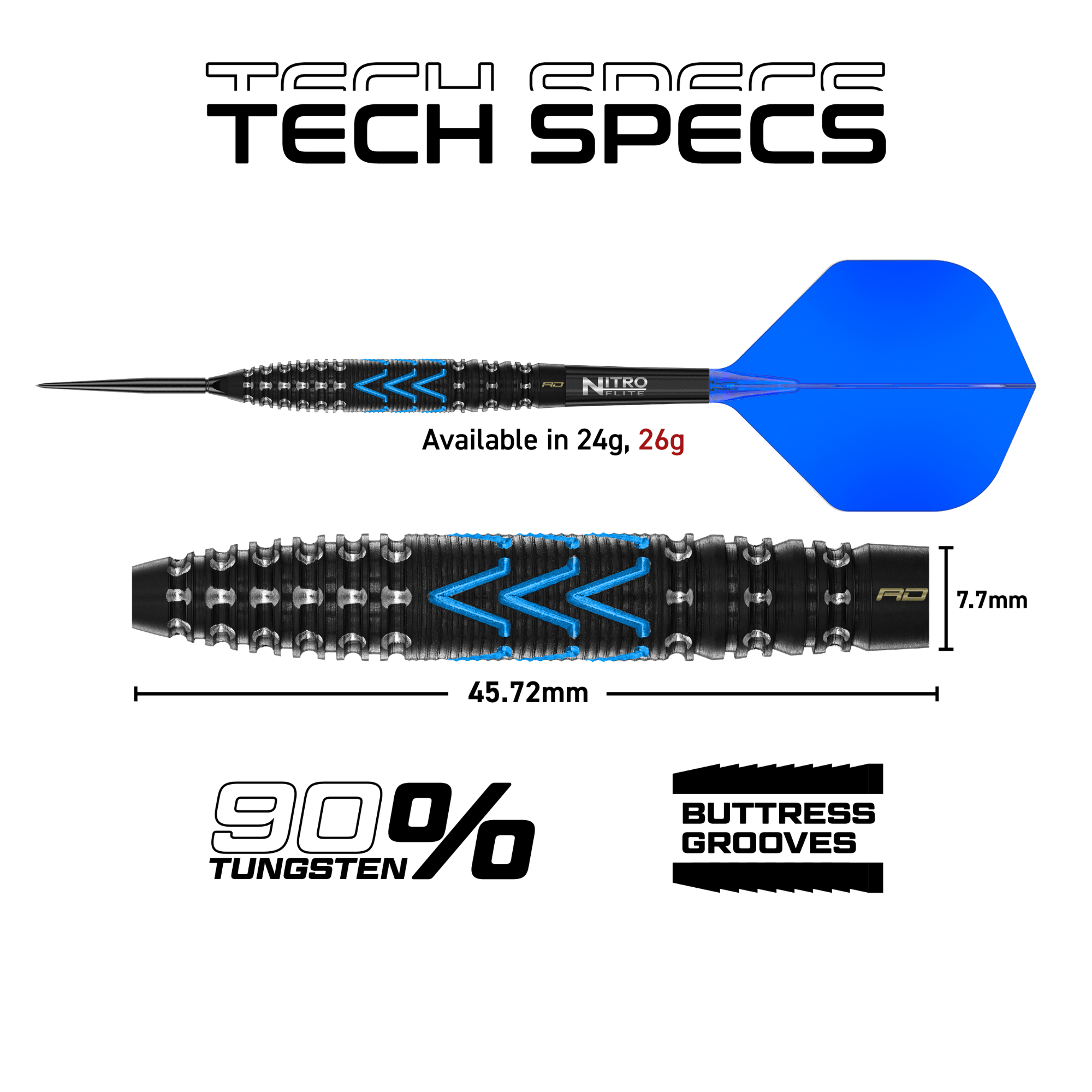 Red Dragon Amp Torpedo Switch Point Steeldarts Maße 26g