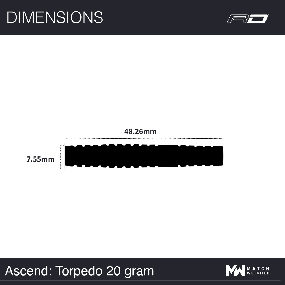Red Dragon Ascend Torpedo Softdarts Maße