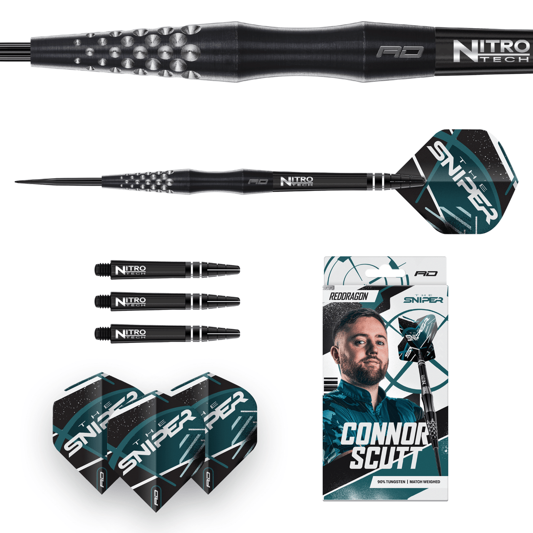 Red Dragon Connor Scutt Steeldarts Packungsinhalt