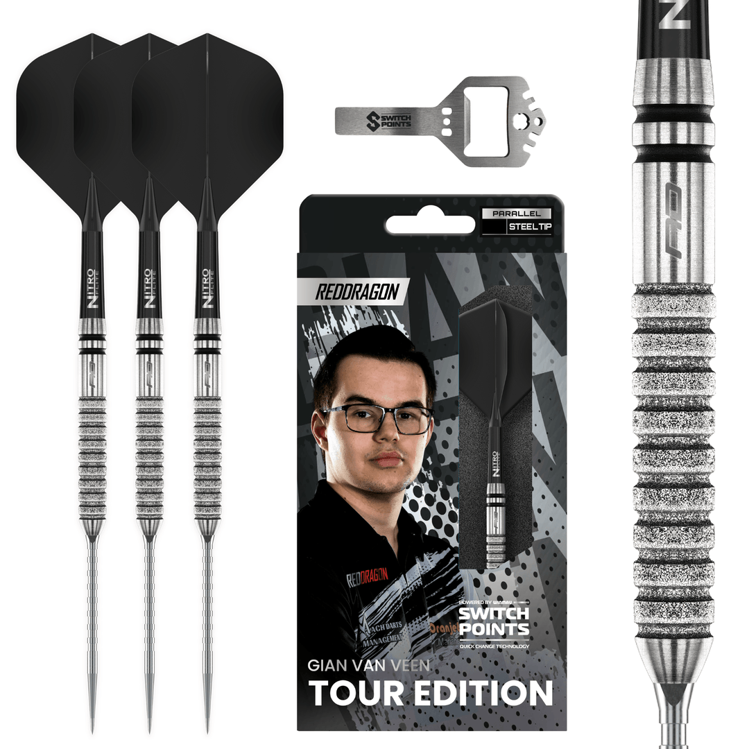 Red Dragon Gian van Veen Tour Edition Switch Point Steeldarts Verpackung
