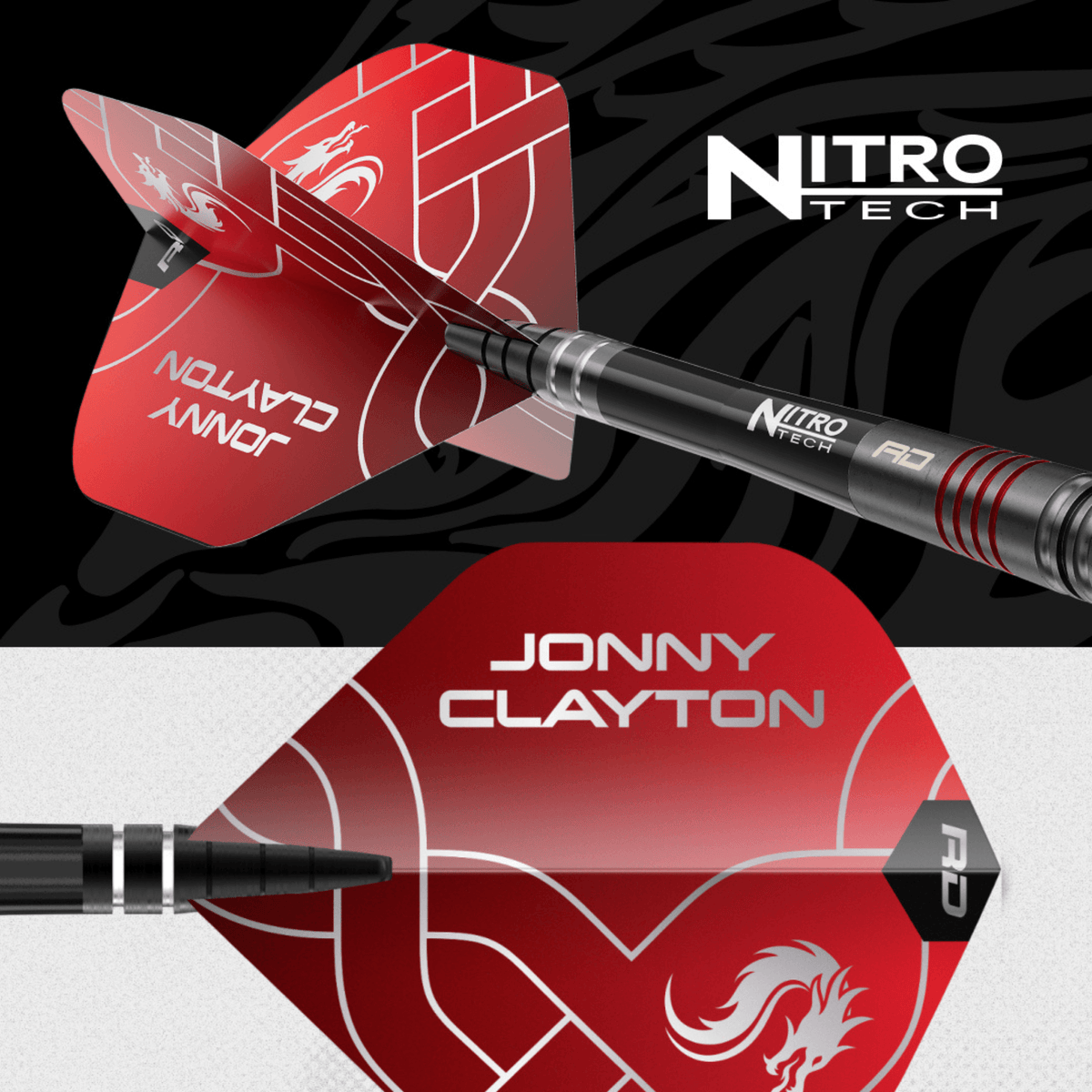 Red Dragon Jonny Clayton ADV Switch Point Steeldarts Details Flight