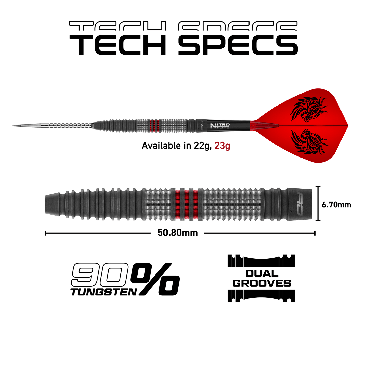 Red Dragon Jonny Clayton Hiraeth Switch Point Steeldarts Maße 23g