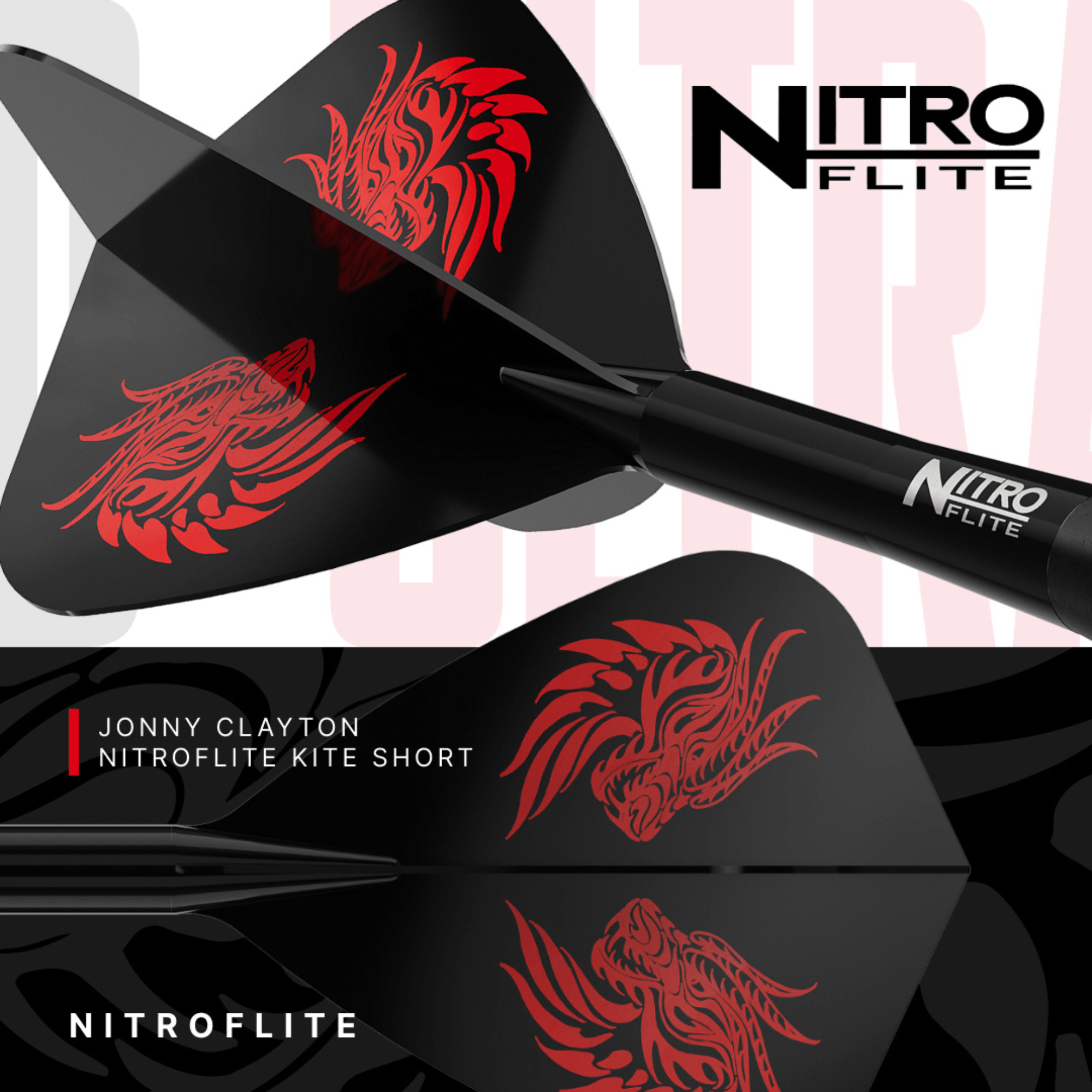 Red Dragon Jonny Clayton ULTRA Switch Point Steeldarts Details Flight