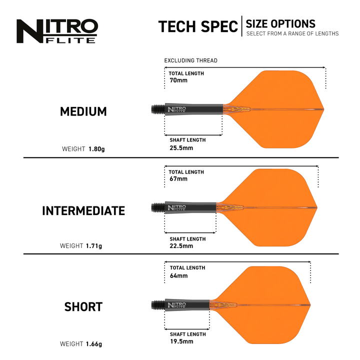 Red Dragon Nitro Flite System Black & Orange Größen