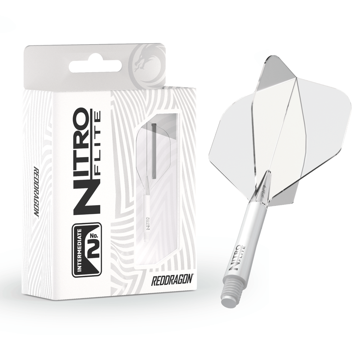 Red Dragon Nitro Flite System White & Clear Verpackung