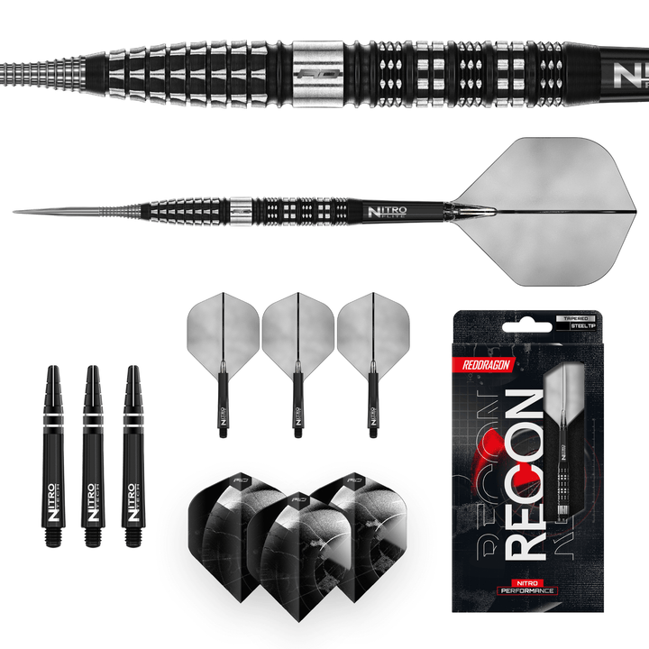 Red Dragon Recon Tapered Steeldarts Packungsinhalt