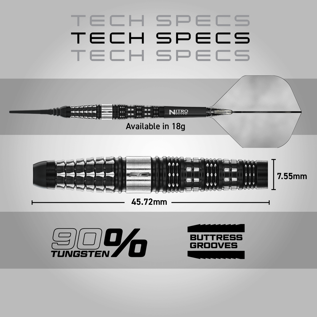Red Dragon Recon Torpedo Softdarts Maße