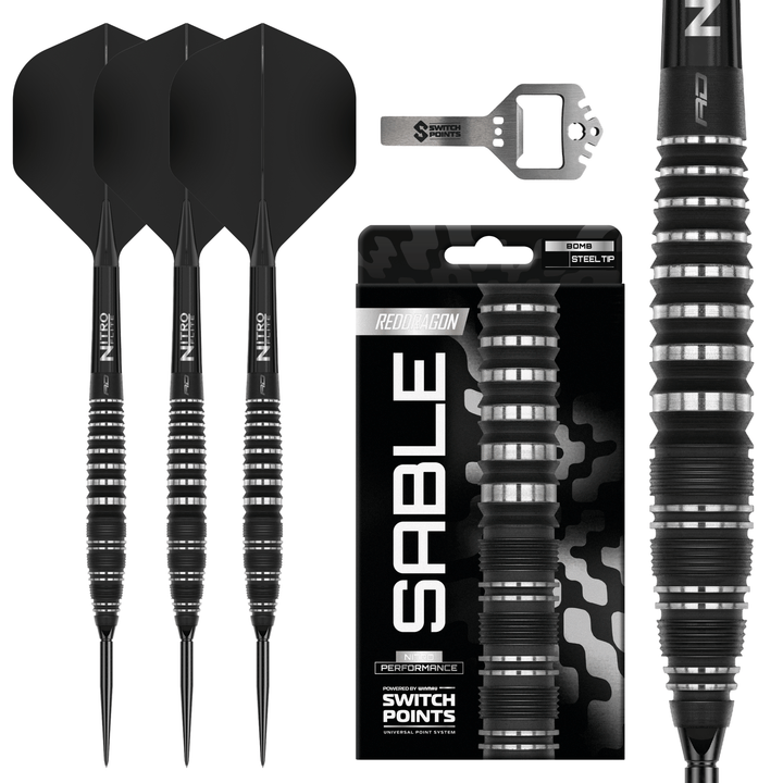 Red Dragon Sable Bomb Switch Point Steeldarts Verpackung