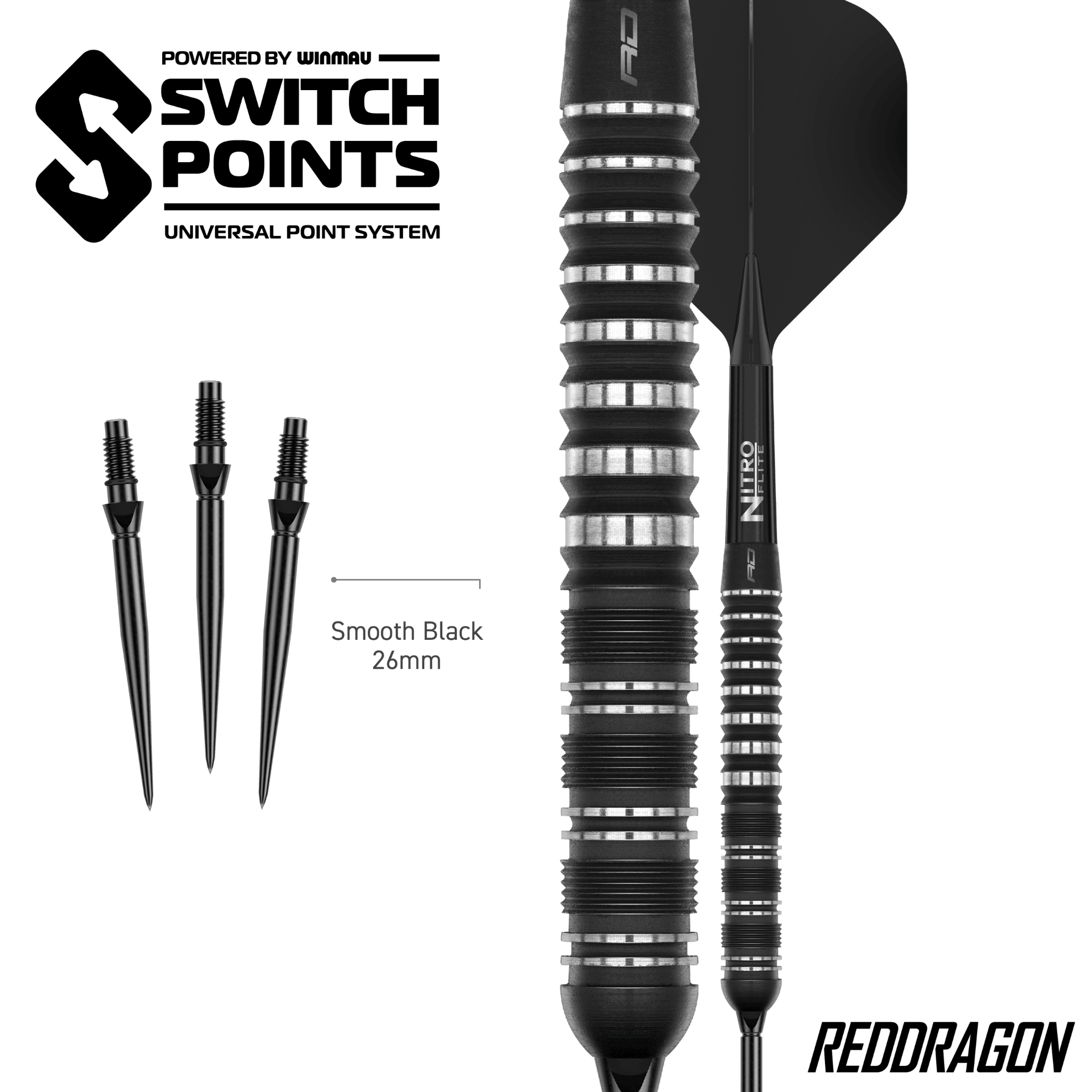 Red Dragon Sable Parallel Switch Point Steeldarts Maße Switch Point