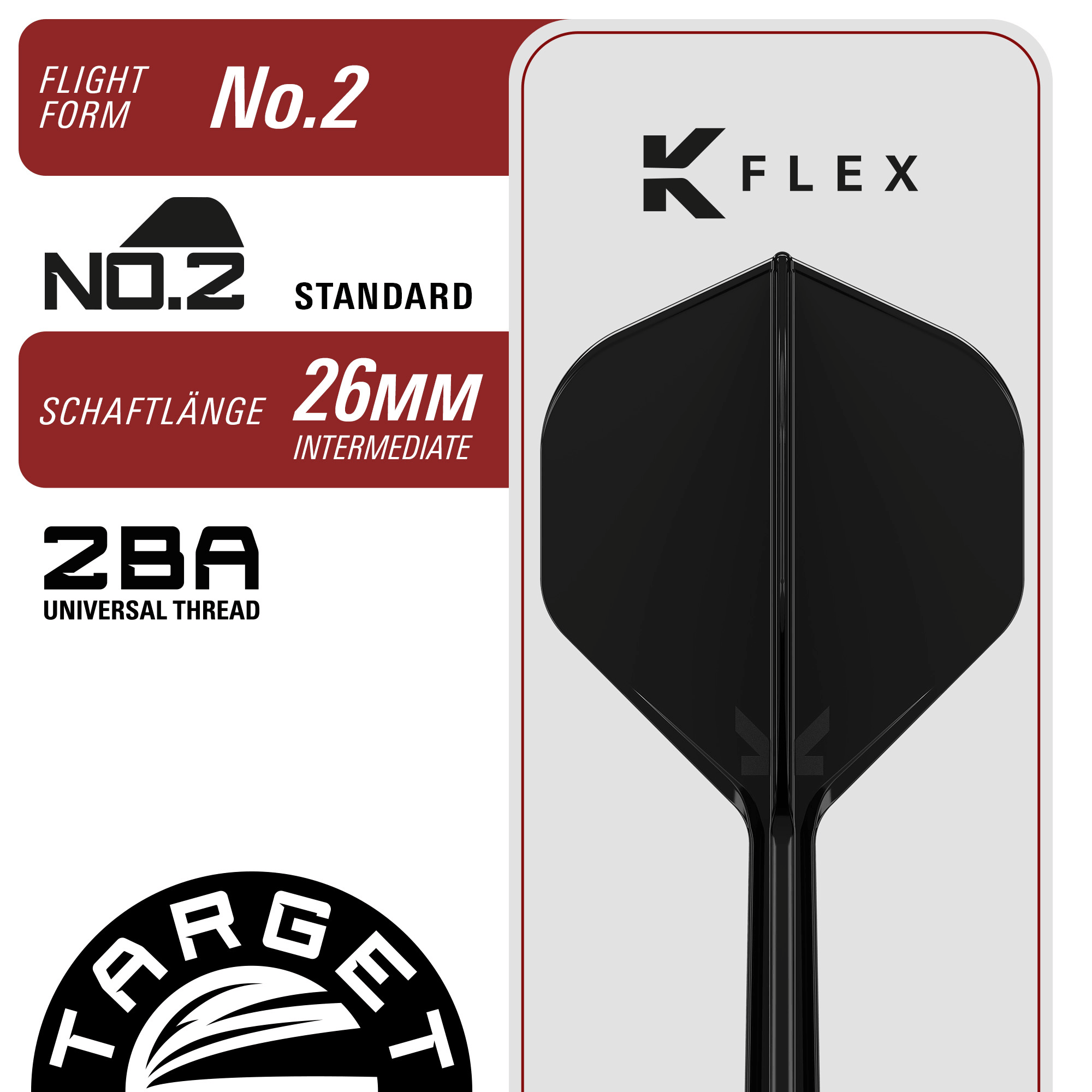 Target Japan Black Marque Creed Swiss Point Steeldarts Details K-Flex